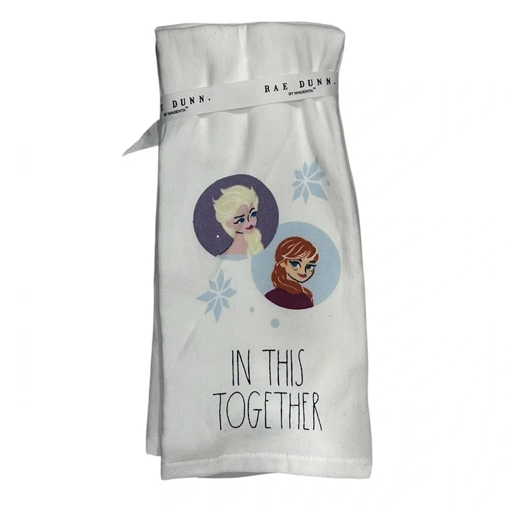 Rae Dunn Disney Frozen Holiday Christmas Elsa Anna Kitchen Towels